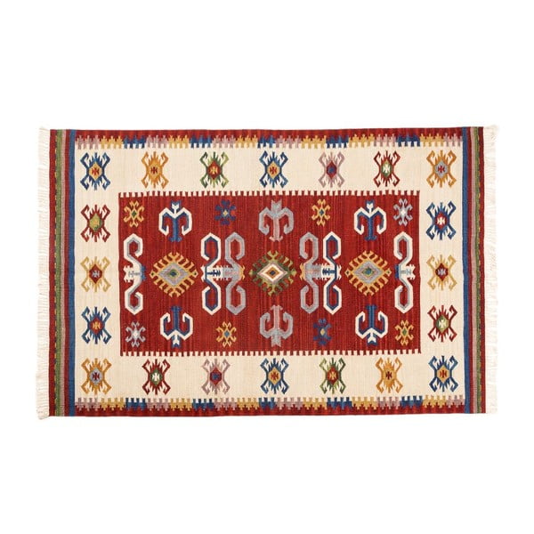 Ručne tkaný koberec Kilim Dalush 001, 90x60 cm