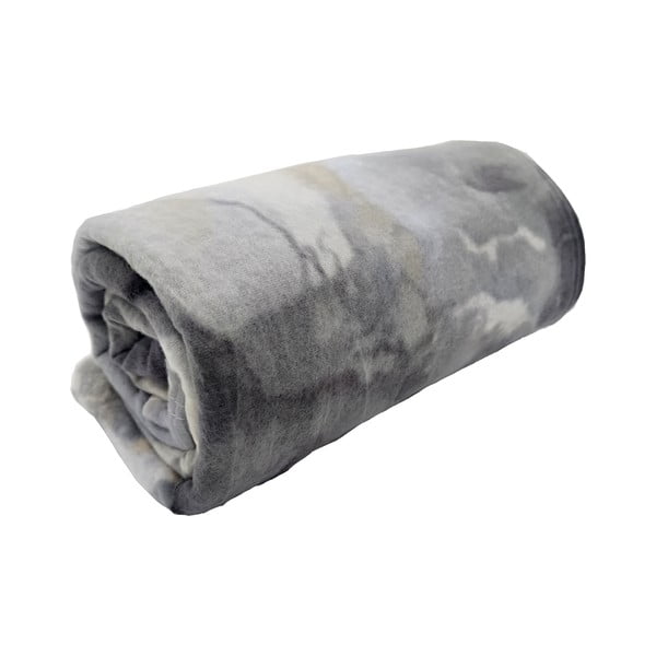 Sivá fleecová deka 150x200 cm Marble – JAHU collections