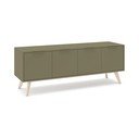 Zelený matný TV stolík 140x53x40 cm Campus – Marckeric