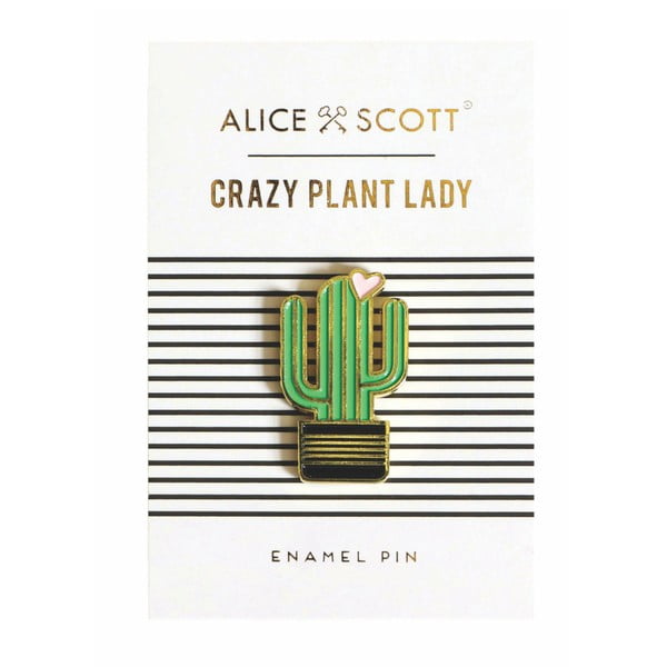 Odznak v tvare kaktusu Portico Designs