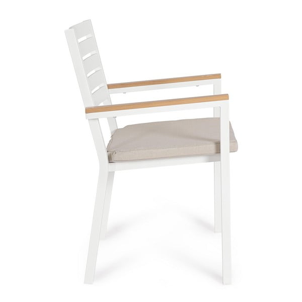 Biele kovové záhradné stoličky v súprave 4 ks Henna – Bizzotto-image-2