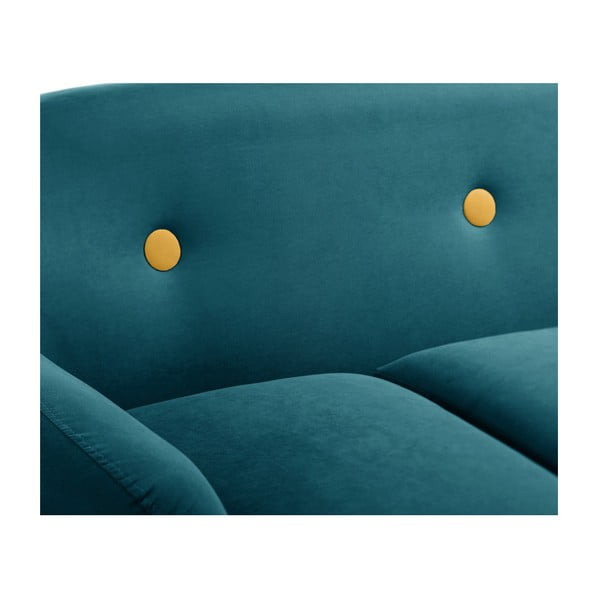 Tyrkysovozelená rohová trojmiestna pohovka Scandi by Stella Cadente Maison, pravý roh-image-1