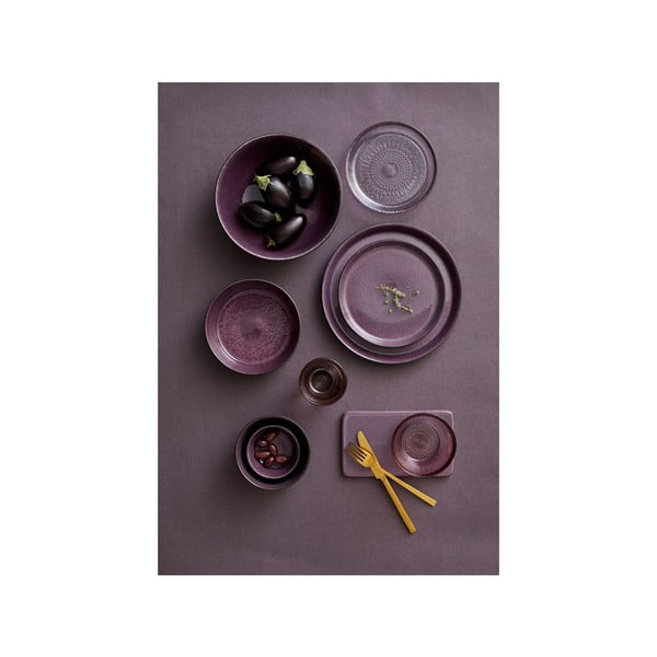 Čierna/fialová kameninová servírovacia miska Gastro Black/Purple – Bitz-image-1