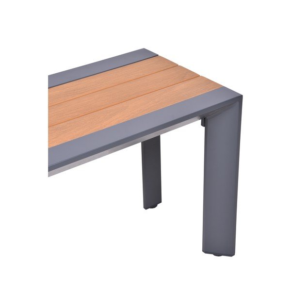 Tmavosivo-hnedá kovová záhradná lavica Silea – Garden Pleasure-image-1