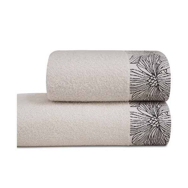 Slonovinový froté bavlnený uterák 50x100 cm Valencia – My House-image-2