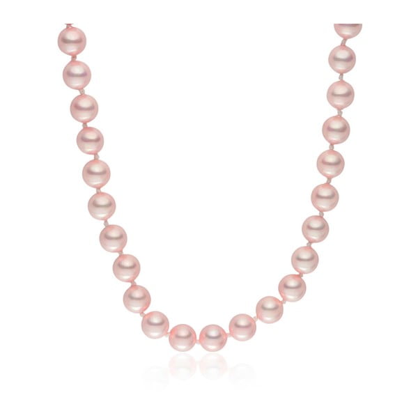 Ružový perlový náhrdelník Pearls Of London Mystic Rose, 50 cm
