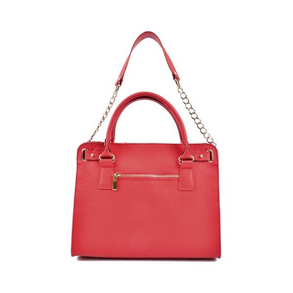 Červená kožená kabelka Roberta M Durio Rosso-image-1