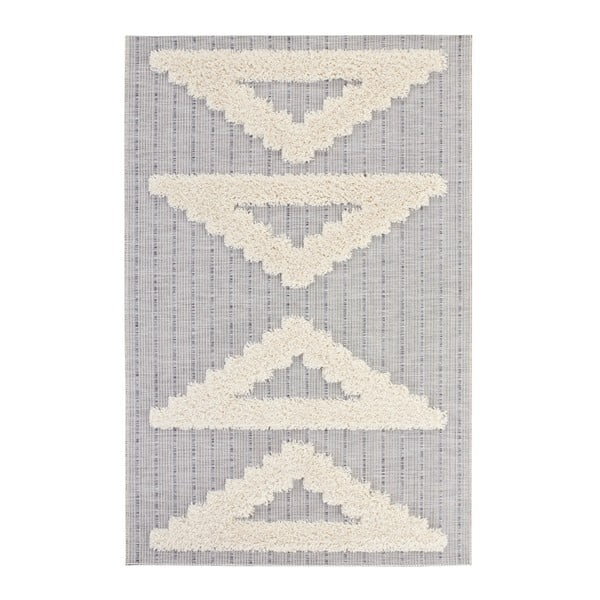 Sivý koberec Mint Rugs Handira Triangles, 194 × 290 cm