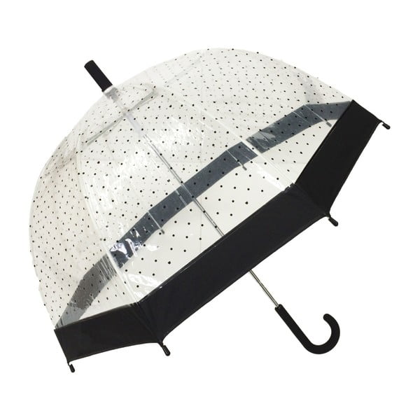 Transparentný dáždnik pre deti s čiernym lemom Ambiance Audrey, ⌀ 66 cm