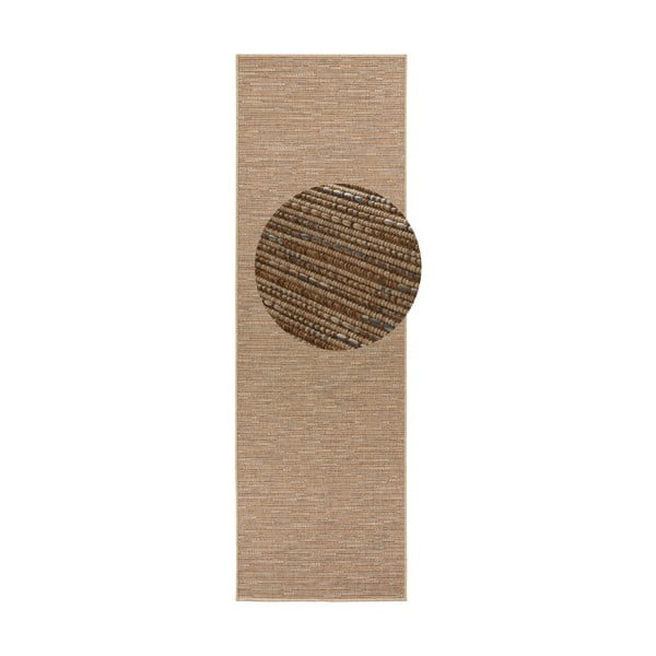 Hnedý behúň BT Carpet Nature, 80 x 350 cm