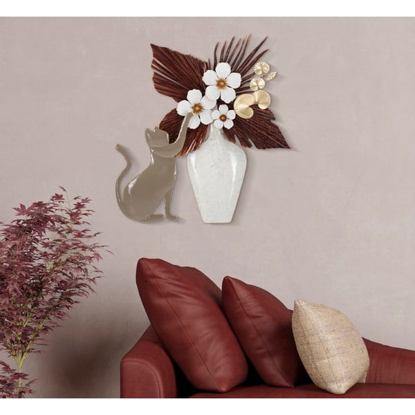 Kovová nástenná dekorácia 55x60 cm Cat – Mauro Ferretti-image-1