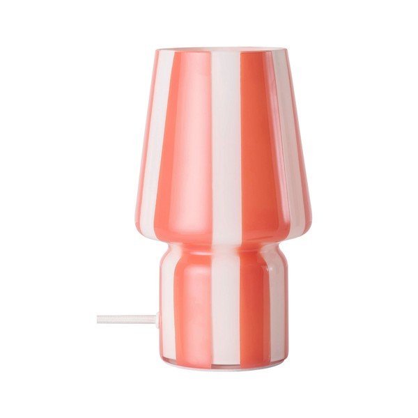 Červená/biela sklenená stolová lampa (výška  21,5 cm) Carlo – Ellos Home