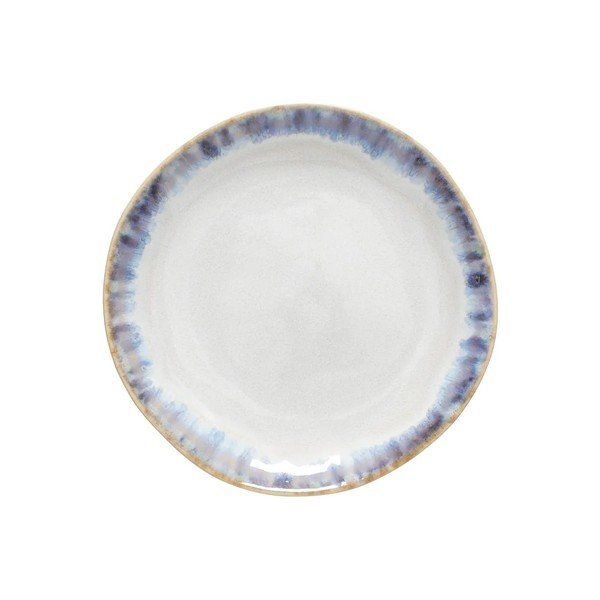 Biely/modrý dezertný kameninový tanier ø 15 cm Brisa – Costa Nova