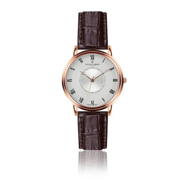 Pánske hodinky s koženým remienkom Frederic Graff Rose Grand Combine Croco Brown Leather