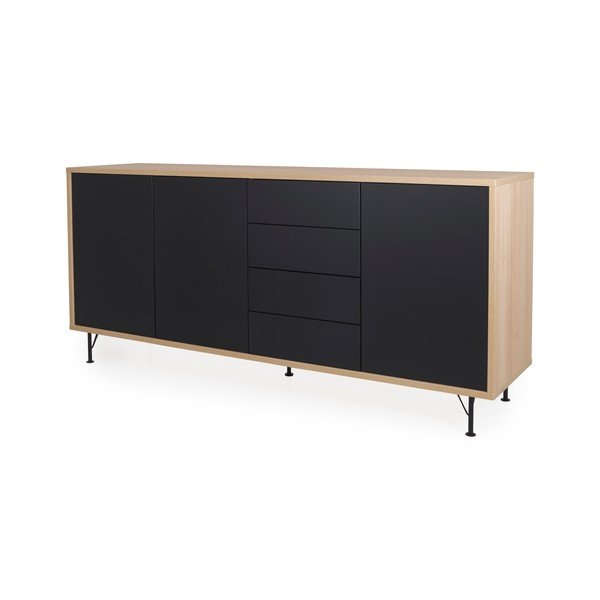 Čierna komoda Tenzo Flow, délka 217 cm-image-1