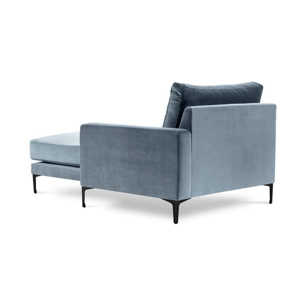 Svetlomodrá zamatová leňoška Kooko Home Harmony, pravý roh-image-3