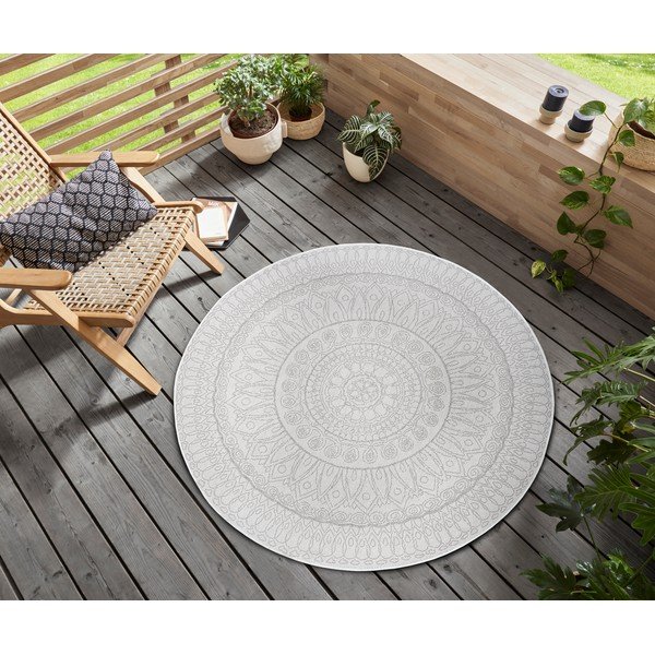 Svetlosivý okrúhly koberec ø 120 cm Spirit – Hanse Home-image-1
