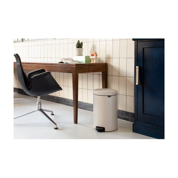Béžový pedálový oceľový odpadkový kôš 20 l NewIcon – Brabantia-image-1