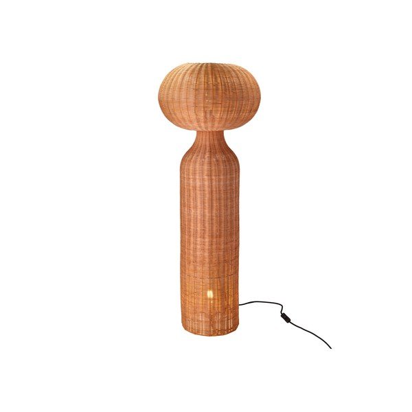 Stojacia lampa v prírodnej farbe s ratanovým tienidlom (výška  130 cm) Vinka – Villa Collection-image-4