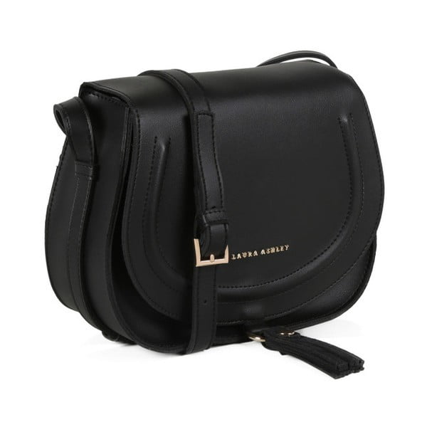 Čierna kabelka z koženky Laura Ashley Rampart