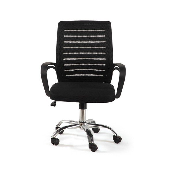 Čierna čalúnená kancelárska stolička Evon – Bonami Essentials-image-2