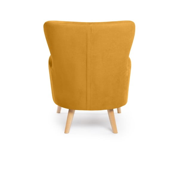 Kreslo ušiak v horčicovej farbe Noemye – Bonami Selection-image-4
