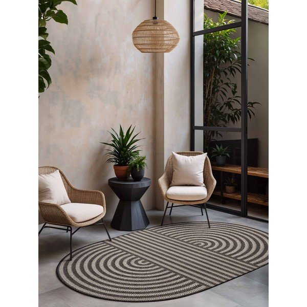 Čierny/krémovobiely vnútorný a vonkajší koberec 160x230 cm Haringey Woodfield – Ted Baker-image-1