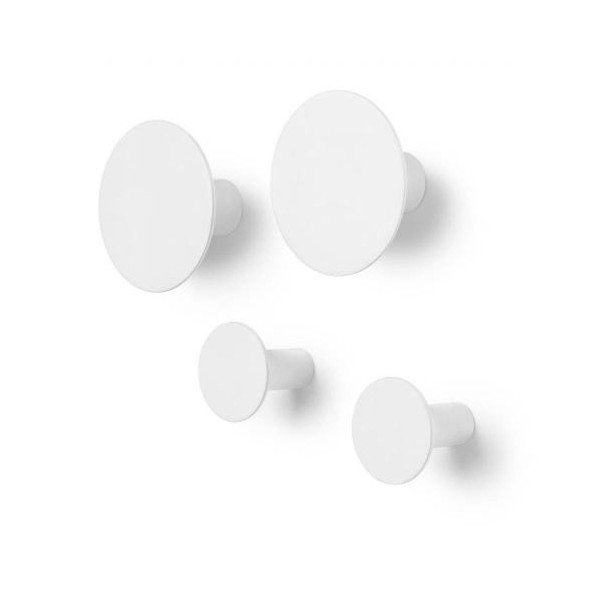 Sada 4 bielych nástenných háčikov Blomus Ponto