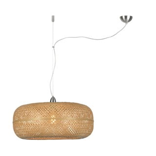 Hnedé bambusové závesné svietidlo Good&Mojo Palawan, ⌀ 60 cm
