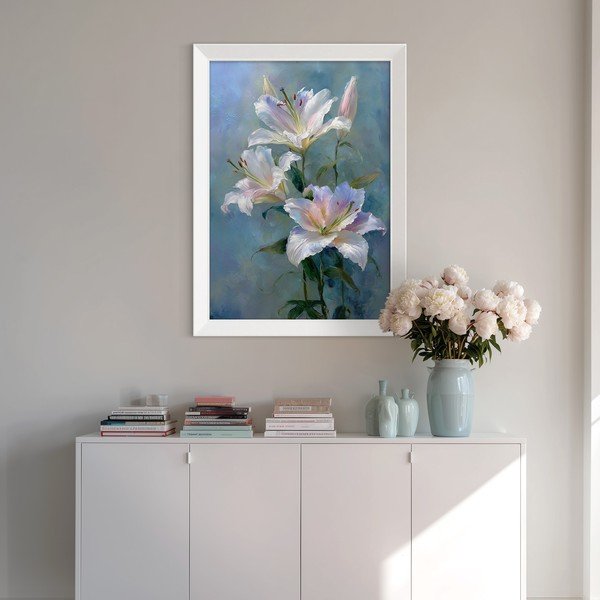 Tlačený obraz s rámom 56x75 cm Lilies – Styler-image-2