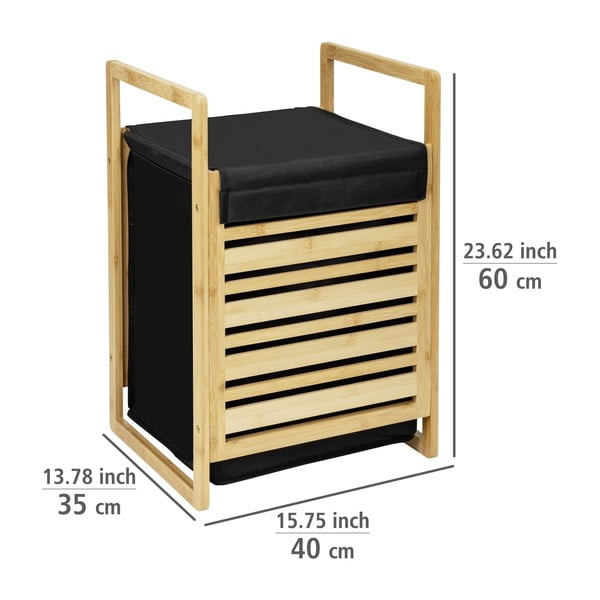 Látkový kôš na bielizeň 47 l Ecori - Wenko-image-4