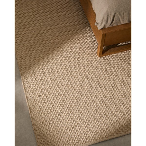 Krémový ručne tkaný koberec s prímesou bavlny 160x230 cm Mascarell – Kave Home-image-3