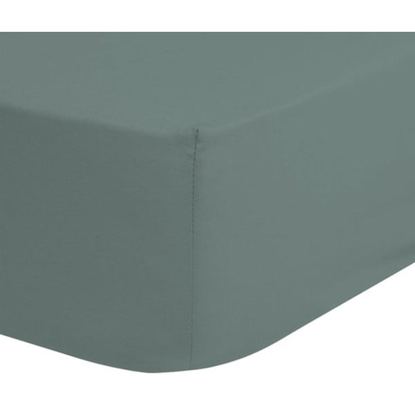 Detská zelená bavlnená elastická plachta Good Morning, 70 x 140/150 cm-image-1