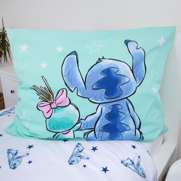 Bavlnené detské obliečky na jednolôžko v mentolovej farbe 140x200 cm Lilo & Stitch "Buddies" – Jerry Fabrics-image-3