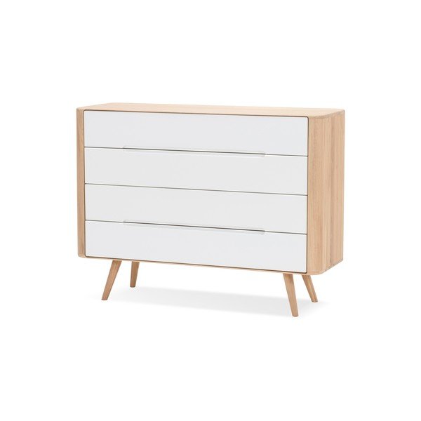 Komoda so zásuvkami z dubového dreva Gazzda Ena Two, 120 × 42 × 90 cm-image-2