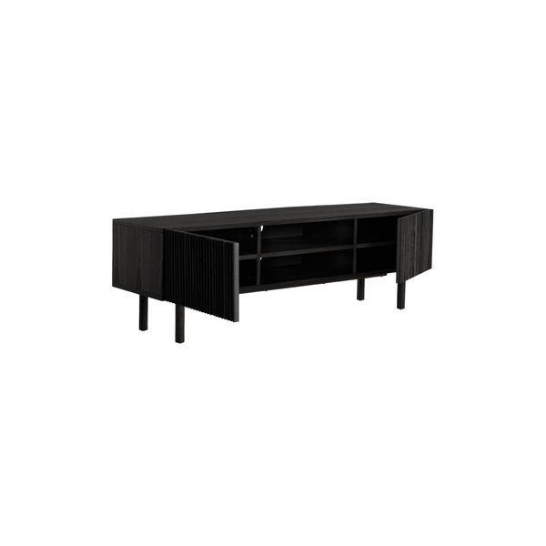 Čierny TV stolík v dekore jaseňa 160x50x43 cm Sion – Jotex-image-4