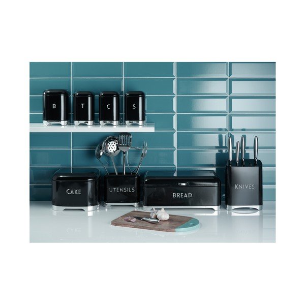 Čierna dóza na chlieb Kitchen Craft Lovello-image-1