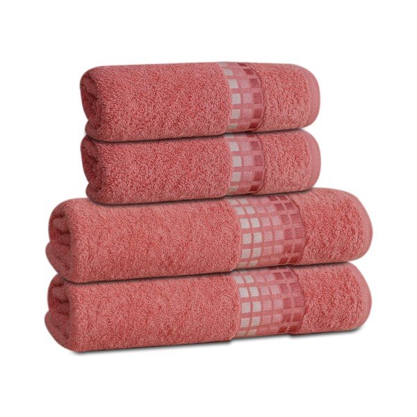 Ružová bavlnená osuška 70x140 cm Darwin – My House-image-2