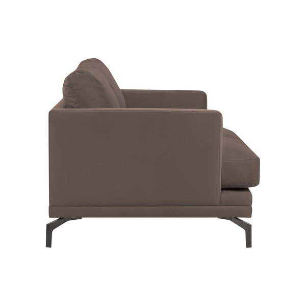 Hnedá dvojmiestna pohovka s podnožou v čiernej farbe Windsor & Co Sofas Jupiter-image-2