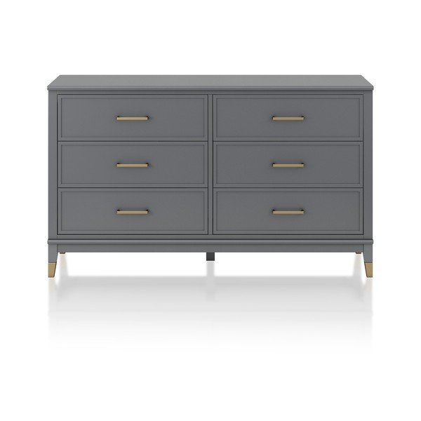 Sivá komoda CosmoLiving by Cosmopolitan Westerleigh, 144 x 85 cm-image-4