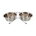 Súprava misiek s podstavcom pre psa z nehrdzavejúcej ocele ø 21 cm  Dog Fantasy – Plaček Pet Products