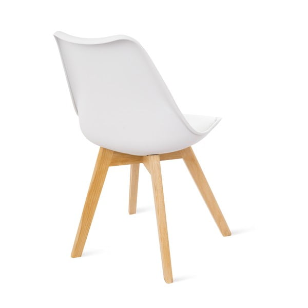 Súprava 2 bielych stoličiek s bukovými nohami Bonami Essentials Retro-image-3