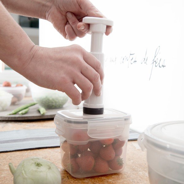 Súprava 4 škatuliek na potraviny a vákuové pumpy Compactor Food Saver-image-1