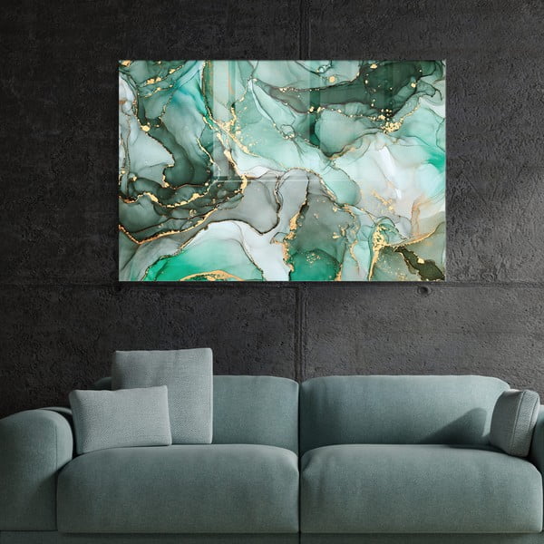Sklenený obraz 100x70 cm Turquoise - Wallity-image-2