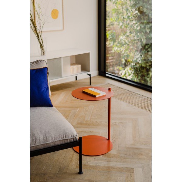 Oceľový okrúhly odkladací stolík 41x40 cm Ande – noo.ma-image-1