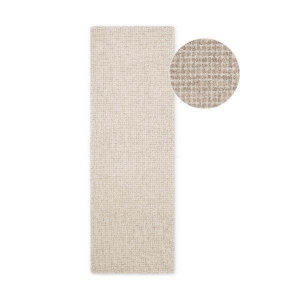 Béžový vlnený behúň 80x250 cm Eloise – Hanse Home