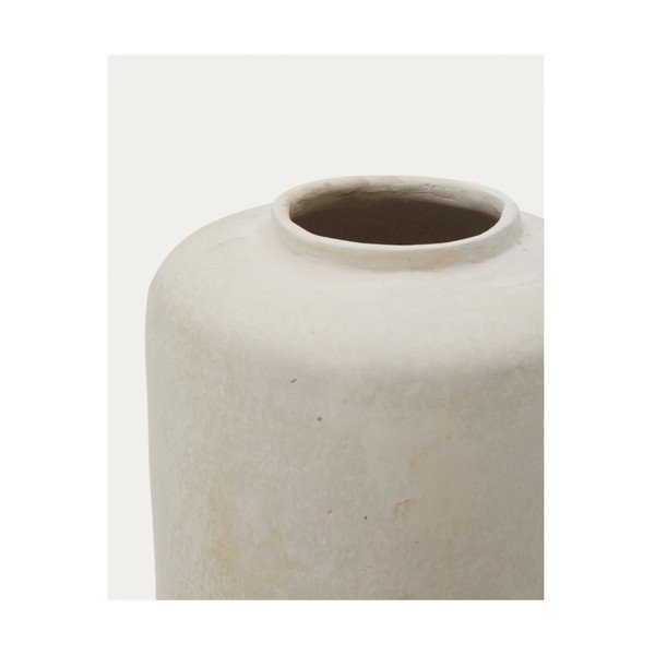 Krémovobiela vysoká váza z papiermaša (výška  55 cm) Serina – Kave Home-image-3