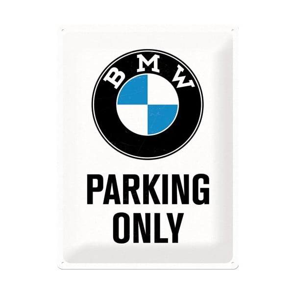 Plechová ceduľa BMW Parkings, 30x40 cm
