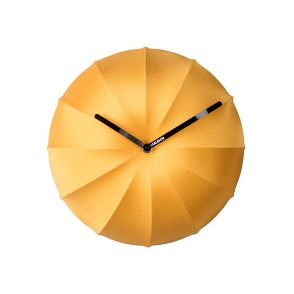 Žlté nástenné hodiny Karlsson Stretch, ø 40 cm