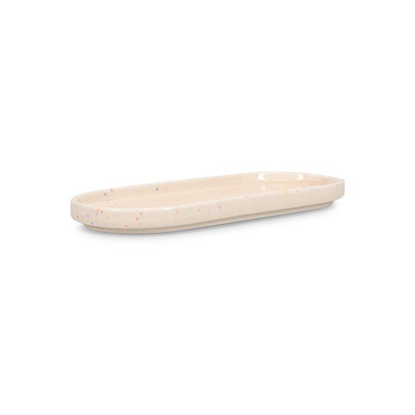 Béžový servírovací porcelánový tanier Fika – ONA-image-2